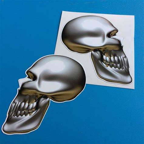 Metal Skull Side Stickers