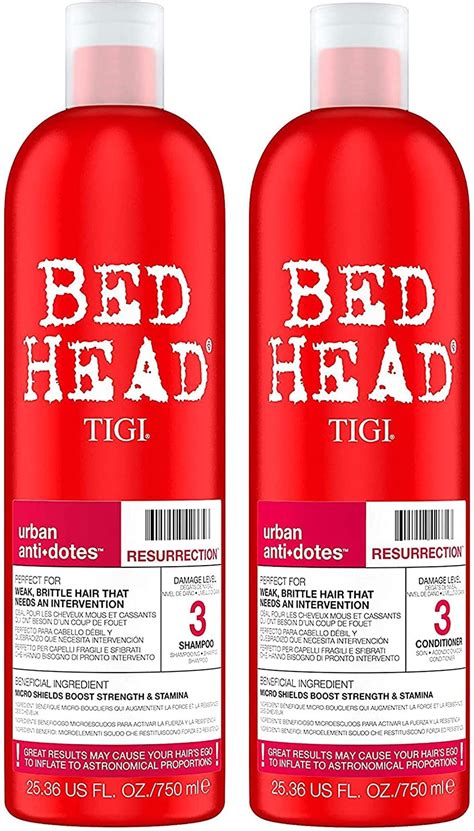 Tigi Bed Head Duo Urban Antidotes 3resurrection Set Shampoo 750ml Conditioner 750ml Amazon