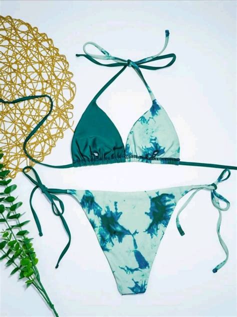 Tye Dye Triangle Tie Side Bikini CK Fusion