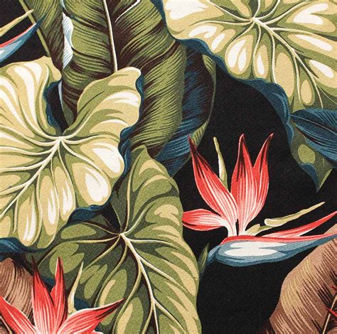 Oaks Tropical Pattern Woven Upholstery Fabric By The