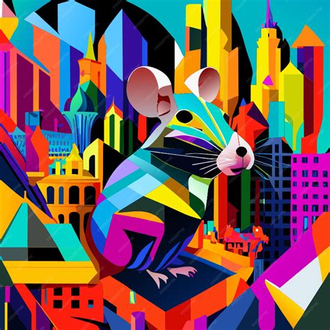 Premium Vector | Animal kingdom colorful sewer rats of new york city