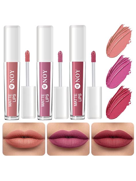 Buy Noy Set Of Lightweight Matte Lips Liquid Lipstick Ml Each Nude Nude Pink Mauve Nude