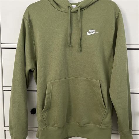 Green Nike Hoodie Size Small Only Worn Once Depop