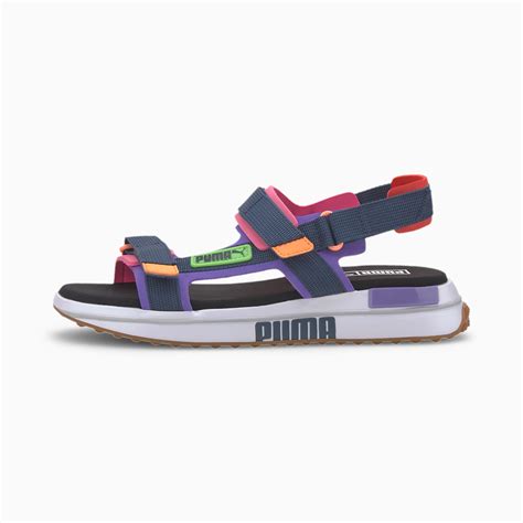 Future Rider Game On Sandals | Luminous Purple-Dark Denim-Puma White