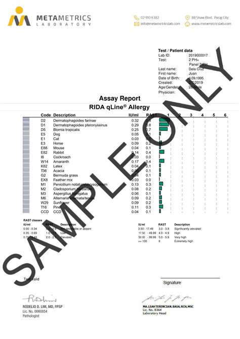 Allergy Test (IgE Test) - MetaMetrics Laboratory