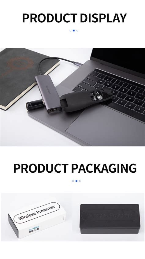 portable wireless presenter pointer ghz usb  red laser