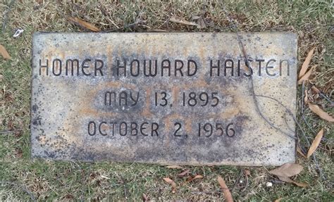 Homer Howard Haisten Sr. (1895-1956) - Find a Grave Memorial