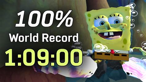 100 World Record 1 09 00 SpongeBob SquarePants Battle For Bikini Bottom Speedrun YouTube