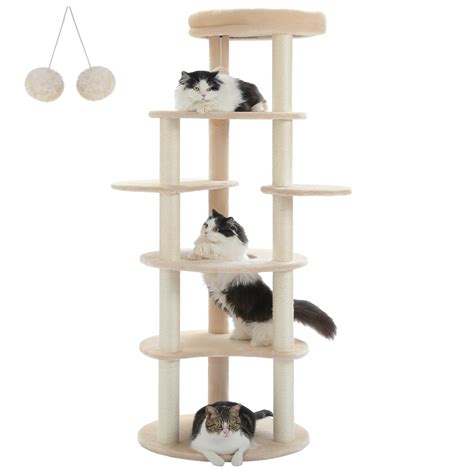 Petepela Cat Tree For Indoor Cats Cat Climbing Tower With Sisal