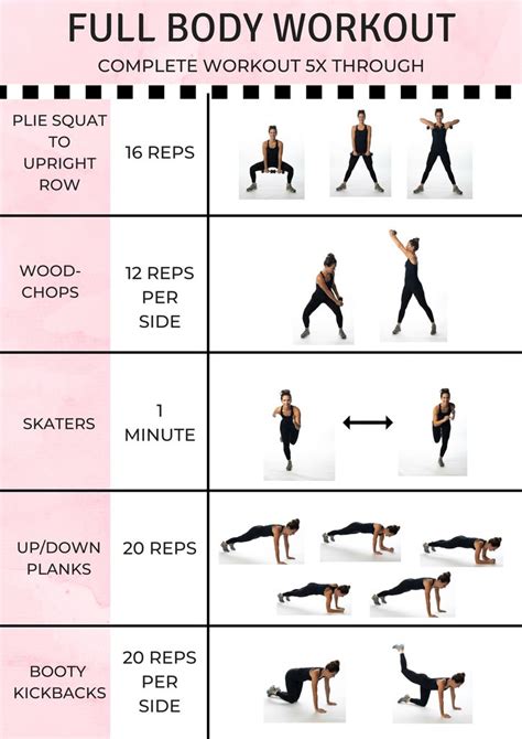 5 Move Full Body Workout Bess Harrington Carter Full Body Workout