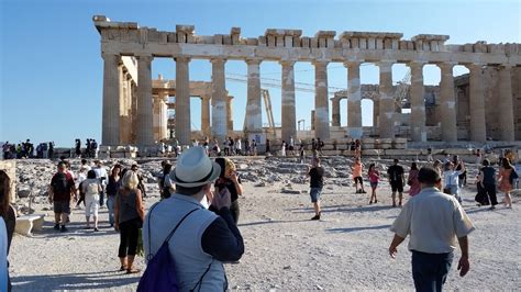 Walking To The Parthenon In Acropolis Athens Greece Sept 29 2019