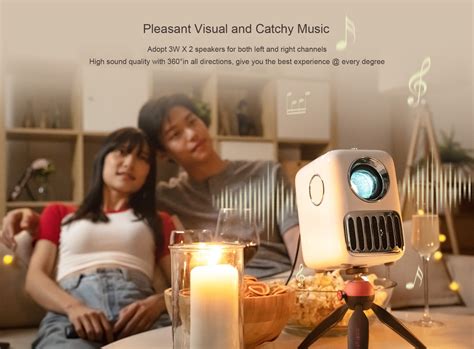 WANBO T2R Max 250 ANSI Lumens Full HD 1080P Portable Mini Android Smart ...