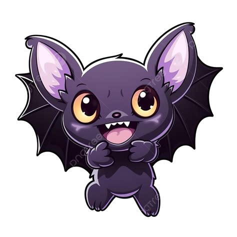 Cartoon Vampire Bat Halloween Sticker Kawaii Illustration, Cute Pumpkin