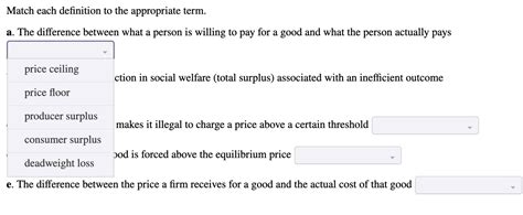 Solved Match Each Definition To The Appropriate Term A The Chegg