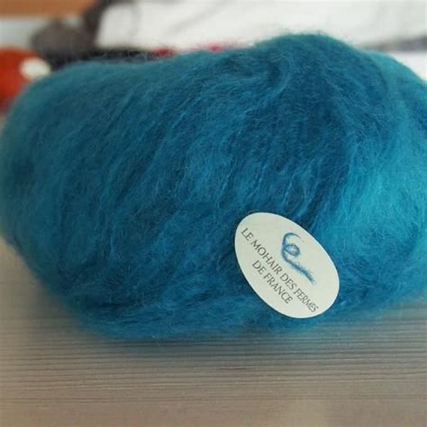 Pelotes De Laine En Mohair Bleu Canard Cdiscount Beaux Arts Et