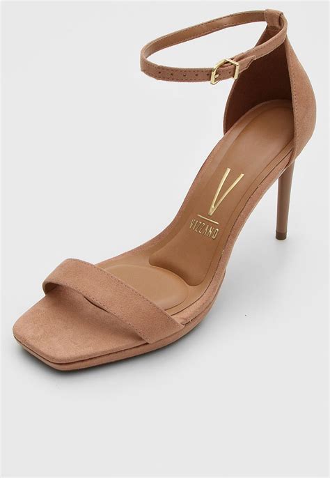 Sandália Vizzano Salto Fino Nude Compre Agora Dafiti Brasil