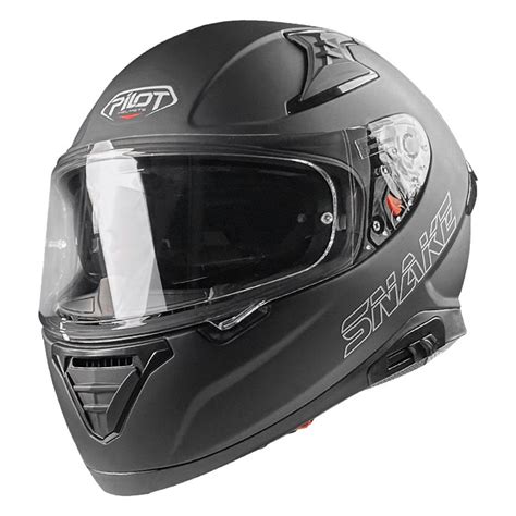 Pilot Κράνος Snake Sv Black Matt Extra Φυμέ Ζελατίνα