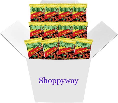 Amazon Funyuns Flamin Hot Onion Flavored Rings 1 25 Oz Bags Pack