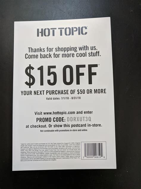 Hot Topic 15 Off 50 Promo Code Up For Grabs R Funkopop