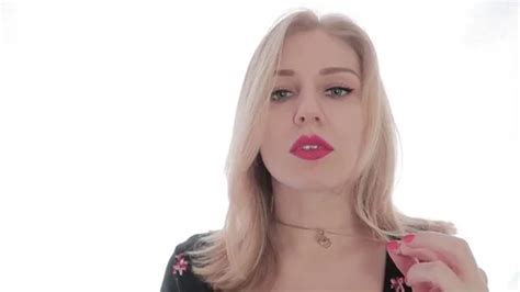 Sexy Playful Blonde Looking Into The Cam Stock Video Pond5