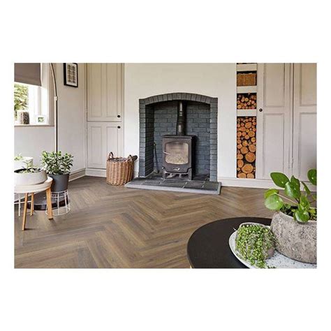 Polyflor Camaro Rigid Core Pur Herringbone Plank Astoria Oak Rpq4147