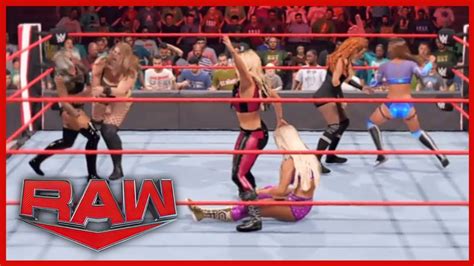 WWE 2K22 RAW 6 WOMAN DOUBLE BRAND BATTLE ROYAL 1 CONTENDER FOR THE RAW