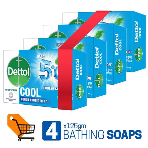 Dettol Cool With Odour Protection Bathing Soap Bar Combo Pack Gm X