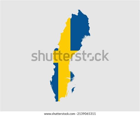 Sweden Flag Map Map Kingdom Sweden Stock Vector (Royalty Free ...