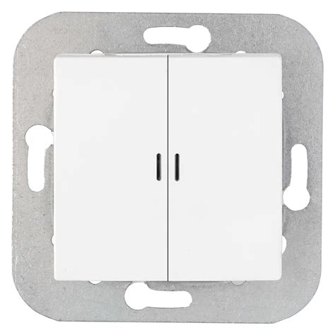 Выключатель встраиваемый Bylectrica Уют С510-557 2 клавиши с подсветкой ...