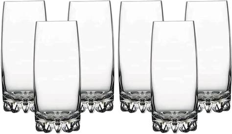 Pasabahce Large Juice Cups Set Of 6 Sylvana Long Drink 385 Ml
