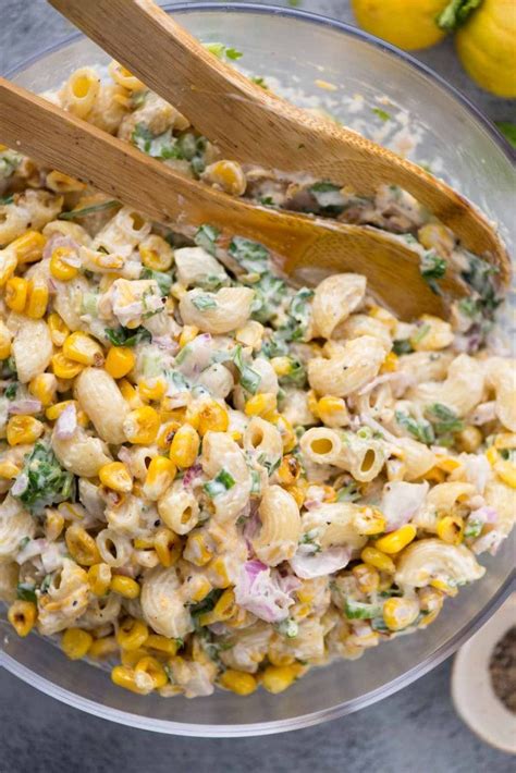 Corn Pasta Salad The Flavours Of Kitchen