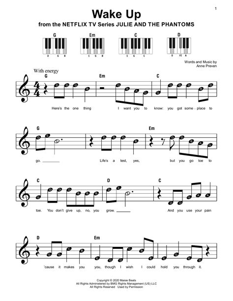 Download Madison Reyes Wake Up Sheet Music For Piano Vocal And Guitar