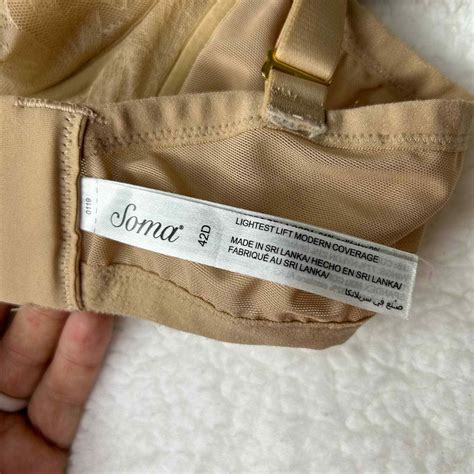 SOMA Lightest Lift Modern Coverage Bra D Tan Nude U Gem