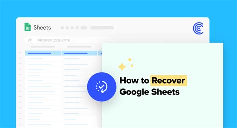 how to recover google sheets