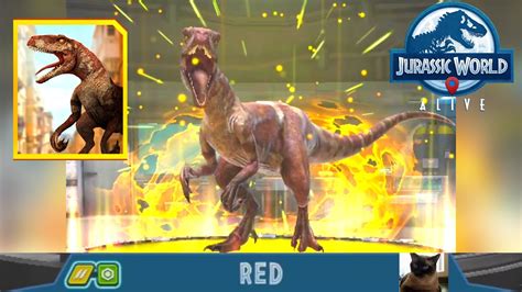 Red Atrociraptor Unlocked All New Jurassic World Alive 2 18 Youtube