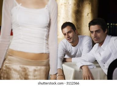 Girls Night Out Horny Guys Looking Stock Photo Shutterstock