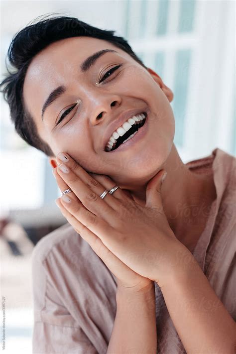 Summer Sensual Portraits Of Pretty Brunette Woman By Stocksy Contributor Viktor Solomin