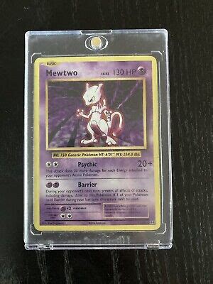 Pok Mon Tcg Mewtwo Base Set Holo Unlimited Holo Rare Ebay