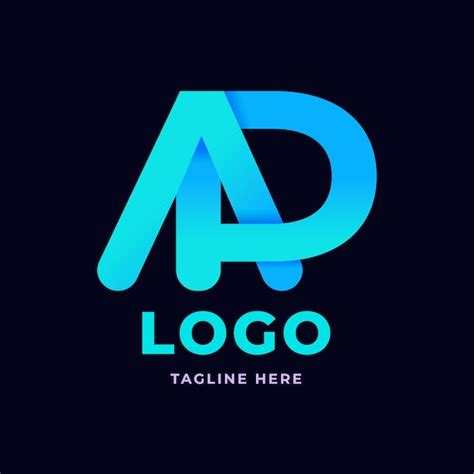 Logotipo De Monograma Ap Degradado Vector Gratis