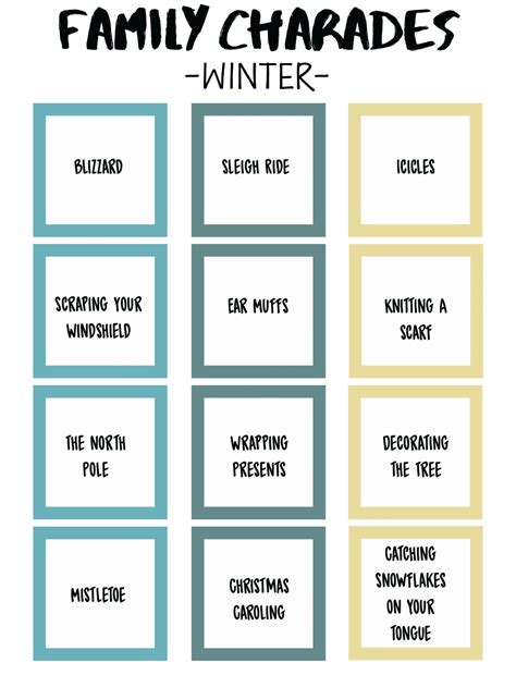 adult charades printables fun  laughter guaranteed worksheets mom