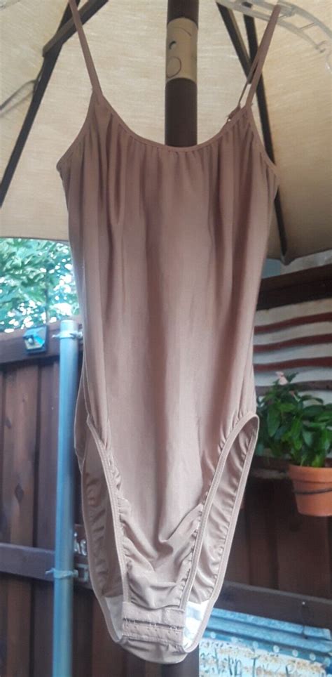 Vintage Olga Nude Color Teddy Bodysuit Size Excell Gem