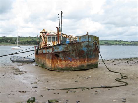 Rusting Ship At Ferryside Gareth James Geograph Britain And Ireland