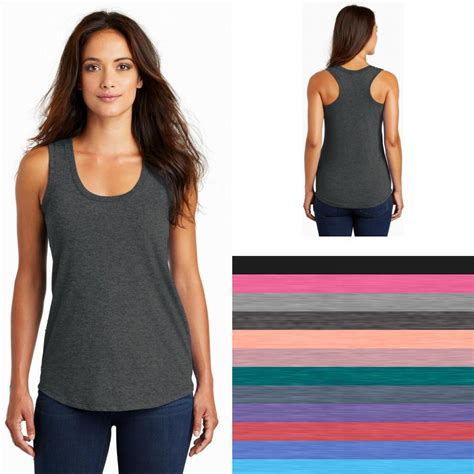 District Womens Perfect Tri Racerback Tank Dm L Ebay