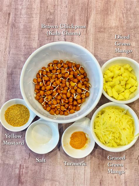 Sprouted Chickpeas Mango Pickle | Naturally Nidhi