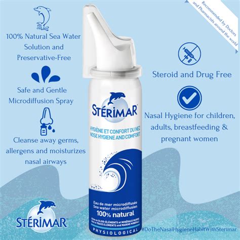 STERIMAR NOSE HYGIENE COMFORT SEA WATER NASAL SPRAY 50ML Lazada PH