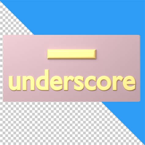premium psd underscore icon isolated   transparent background