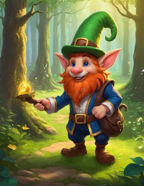 Enchanted Forest Gnome In The Forest Stock Image Image Of Enchanted