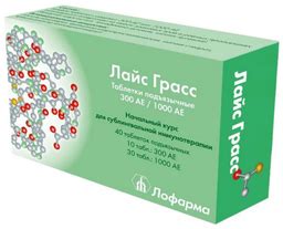 Лайс Грасс, 300 АЕ+1000 АЕ, таблетки подъязычные, 40 шт. купить по ...