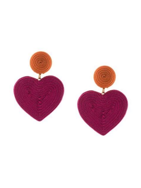 REBECCA DE RAVENEL HEART DROP EARRINGS Rebeccaderavenel Accessories