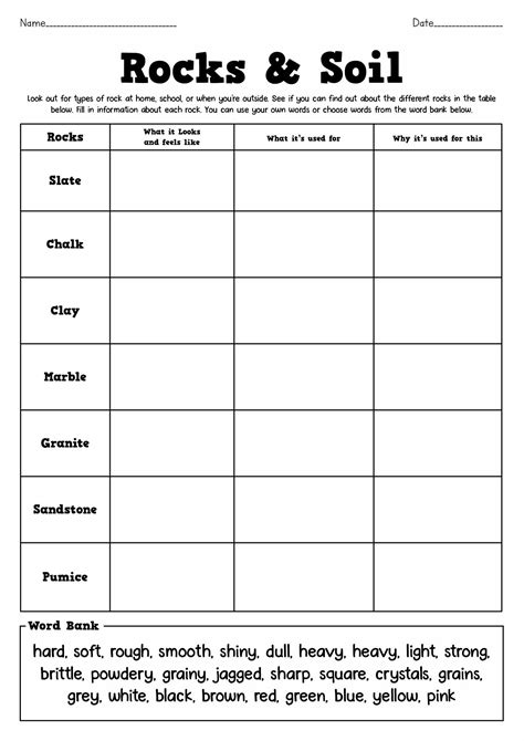 Rocks And Soil Worksheet Nonfiction Comprehension Comprehension Skill